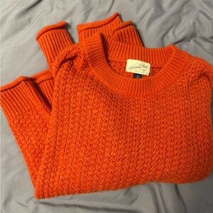 Universal Thread Burnt Orange Crew Neck Sweater Chunky Knit